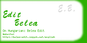 edit belea business card